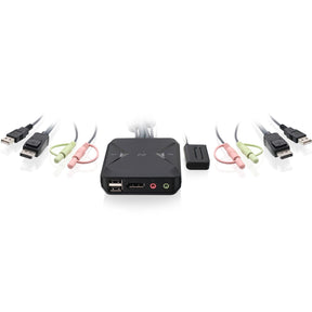 IOGEAR 2-Port USB DisplayPort Cable KVM Switch — GCS52DP