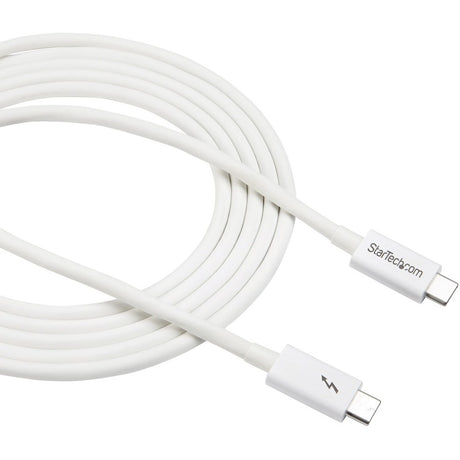 StarTech.com 6.6ft (2m) Thunderbolt 3 Cable, 20Gbps, 100W PD, 4K Video, Thunderbolt-Certified, Compatible w/ TB4/USB 3.2/DisplayPort — TBLT3MM2MW