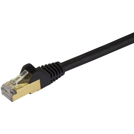 StarTech.com 20ft CAT6a Ethernet Cable - 10 Gigabit Category 6a Shielded Snagless 100W PoE Patch Cord - 10Gb Black UL Certified Wiring/TIA — C6ASPAT20BK