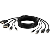 Belkin Dual DVI to HDMI High Retention + USB A/B + Audio Passive Combo KVM Cable — F1DN2CCBL-DH10t