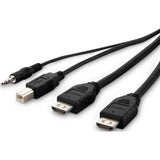 Belkin Dual DVI to HDMI High Retention + USB A/B + Audio Passive Combo KVM Cable — F1DN2CCBL-DH10t