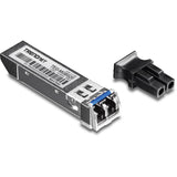 TRENDnet SFP Single Mode LC Module (20km/ 12.4 mi), TEG-MGBS20, Data Rates up to 1.25Gbps, 1310nm Single Mode, IEEE 802.3z Gigabit Ethernet, ANSI Fiber Channel Compliant, Lifetime Protection — TEG-MGBS20