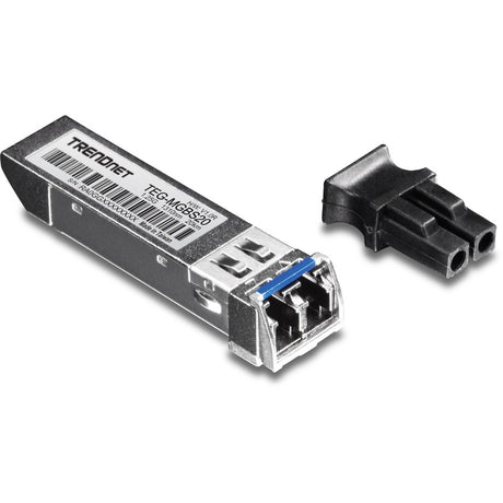 TRENDnet SFP Single Mode LC Module (20km/ 12.4 mi), TEG-MGBS20, Data Rates up to 1.25Gbps, 1310nm Single Mode, IEEE 802.3z Gigabit Ethernet, ANSI Fiber Channel Compliant, Lifetime Protection — TEG-MGBS20