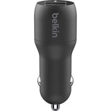 Belkin BoostCharge Dual USB-A Car Charger 24W — CCB001btBK