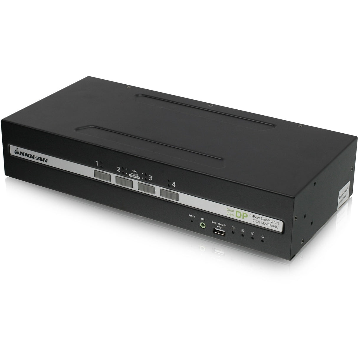 IOGEAR 4-Port Dual View DisplayPort Secure KVM Switch w/Audio and CAC Support — GCS1424TAA4C
