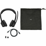 Logitech Zone 305 for Business, Wireless Bluetooth Headset With Microphone, for Google Meet, Google Voice, Zoom, Compatible With Windows, Mac, Chrome, Linux, iOS, iPadOS, Android, Black — 981-001452