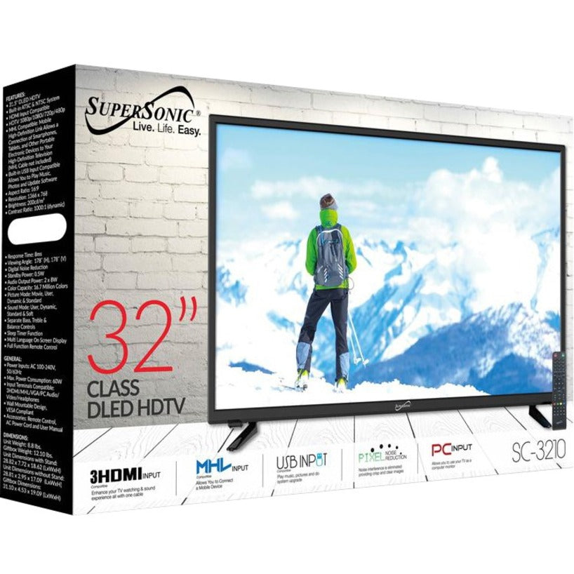 Supersonic SC-3210 31.5" LED-LCD TV - HDTV — SC-3210