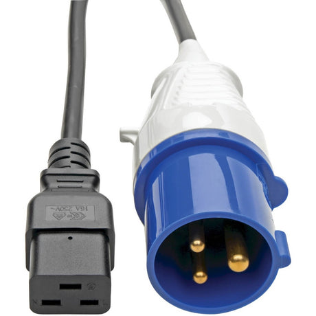 Eaton Tripp Lite Series IEC 309 to C19, Heavy-Duty Extension Cord - 16A, 250V, 16 AWG, 10 ft. (3.05 m), Black — P070-010