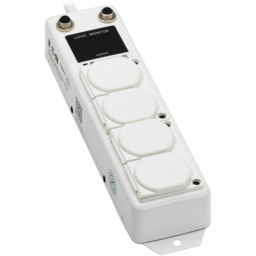 Eaton Tripp Lite Series Safe-IT UL 1363A Medical-Grade Power Strip for Patient Care Vicinities, 4 Hospital-Grade Outlets, Load Monitor, Safety Covers, Antimicrobial, 15 ft. (4.6 m) Cord — PS-415-HG-OEMLM