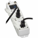 Eaton Tripp Lite Series Safe-IT UL 1363A Medical-Grade Power Strip for Patient Care Vicinities, 4 Hospital-Grade Outlets, Load Monitor, Safety Covers, Antimicrobial, 15 ft. (4.6 m) Cord — PS-415-HG-OEMLM