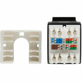 Eaton Tripp Lite Series Cat6a Keystone Jack - 4PPoE Compliant, 110/Krone, 568A/B, RJ45 Ethernet, Black, TAA — N238-001-BK-6A