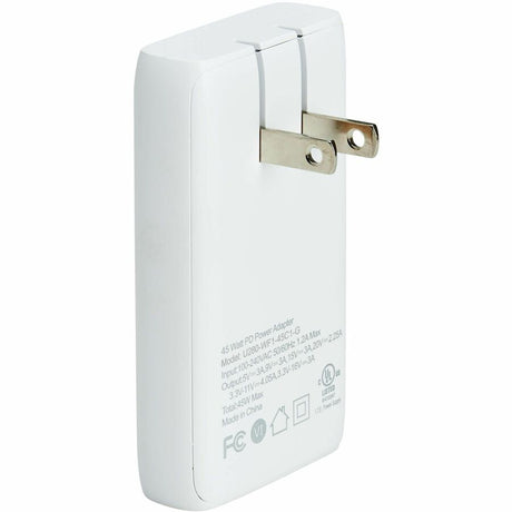 Eaton Tripp Lite Series 45W USB-C GaN Wall Charger - Ultra Slim, PD 3.0 Fast Charging, White — U280-WF1-45C1-G