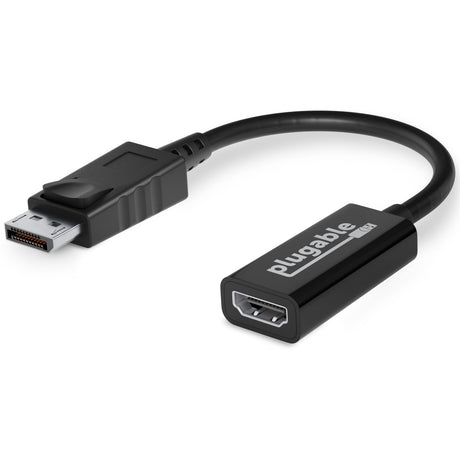 Plugable Active DisplayPort to HDMI Adapter - Connect any DisplayPort-Enabled PC or Tablet to an HDMI Enabled Monitor, TV or Projector for Ultra-HD Video Streaming (HDMI 2.0 up to 4K 3840x2160 @60Hz) — DP-HDMI