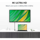 Plugable Active DisplayPort to HDMI Adapter - Connect any DisplayPort-Enabled PC or Tablet to an HDMI Enabled Monitor, TV or Projector for Ultra-HD Video Streaming (HDMI 2.0 up to 4K 3840x2160 @60Hz) — DP-HDMI