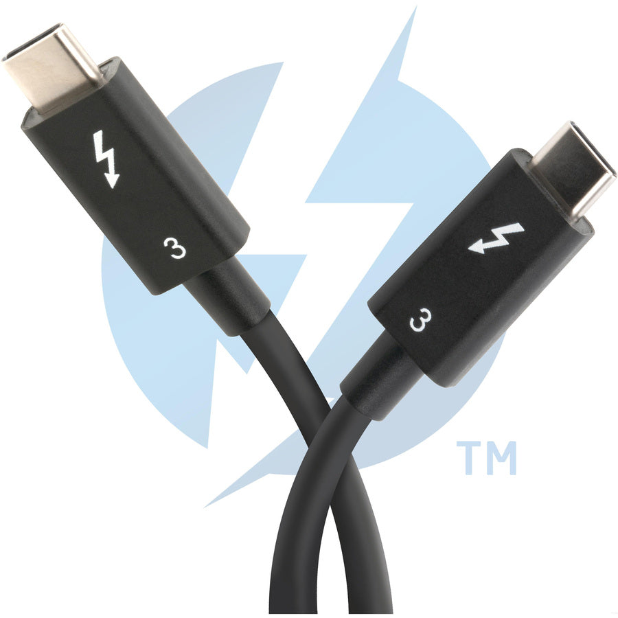 Plugable Thunderbolt 3 Cable 40Gbps Supports 100W (20V, 5A) Charging — TBT3-40G80CM