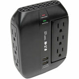 Eaton Tripp Lite Series Protect It! 6-Outlet Surge Protector with 3 Rotatable Outlets - Direct Plug-In, 1200 Joules, 2 USB Ports — SWIVEL6USB