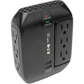 Eaton Tripp Lite Series Protect It! 6-Outlet Surge Protector with 3 Rotatable Outlets - Direct Plug-In, 1200 Joules, 2 USB Ports — SWIVEL6USB