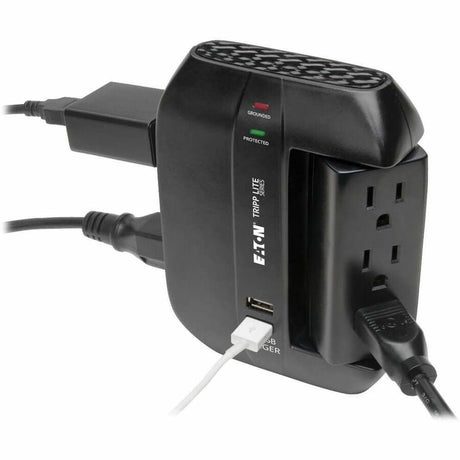 Eaton Tripp Lite Series Protect It! 6-Outlet Surge Protector with 3 Rotatable Outlets - Direct Plug-In, 1200 Joules, 2 USB Ports — SWIVEL6USB