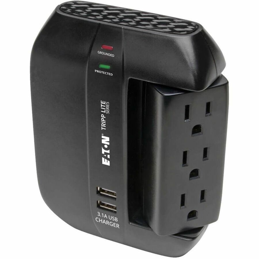 Eaton Tripp Lite Series Protect It! 6-Outlet Surge Protector with 3 Rotatable Outlets - Direct Plug-In, 1200 Joules, 2 USB Ports — SWIVEL6USB