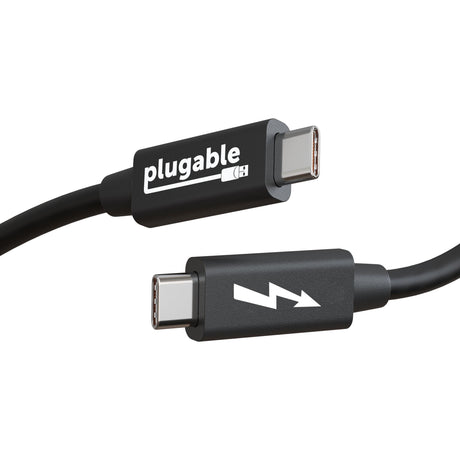 Plugable Windows Transfer Cable 6.6ft (2m), Thunderbolt 10Gbps, Bundled with Bravura Software for Windows PC to PC Migration - Unlimited Uses. Works between Thunderbolt 3 / 4, USB4 PCs — TBT-TRAN