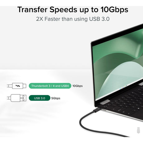 Plugable Windows Transfer Cable 6.6ft (2m), Thunderbolt 10Gbps, Bundled with Bravura Software for Windows PC to PC Migration - Unlimited Uses. Works between Thunderbolt 3 / 4, USB4 PCs — TBT-TRAN