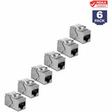 TRENDnet Cat6A RJ-45 Keystone Inline Coupler (6-Pack) — TC-KC06C6A