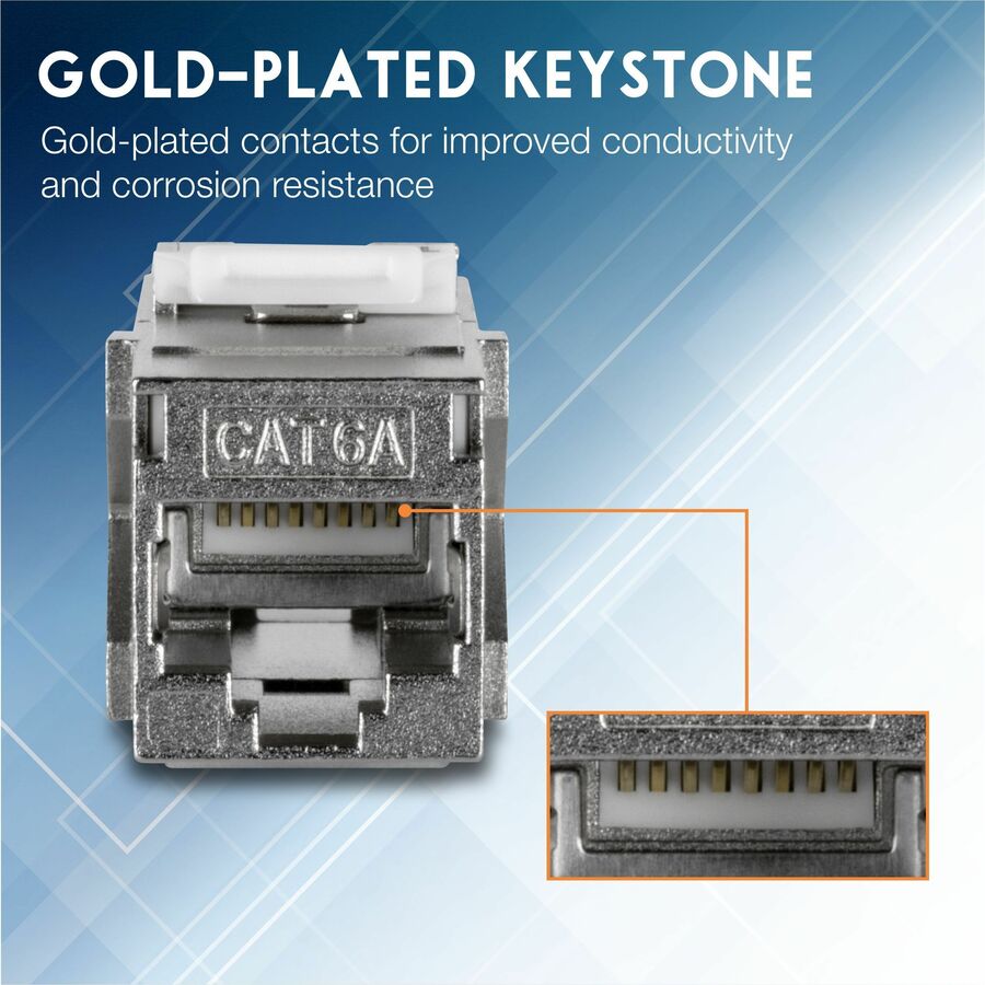 TRENDnet Cat6A RJ-45 Keystone Inline Coupler (6-Pack) — TC-KC06C6A