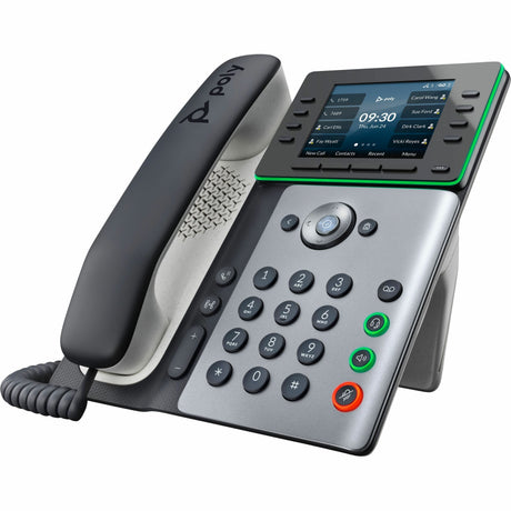 Poly Edge E350 IP Phone - Corded - Corded/Cordless - Wi-Fi, Bluetooth - Desktop, Wall Mountable - Black — 89B53AA#ABA