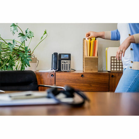 Poly Edge E350 IP Phone - Corded - Corded/Cordless - Wi-Fi, Bluetooth - Desktop, Wall Mountable - Black — 89B53AA#ABA
