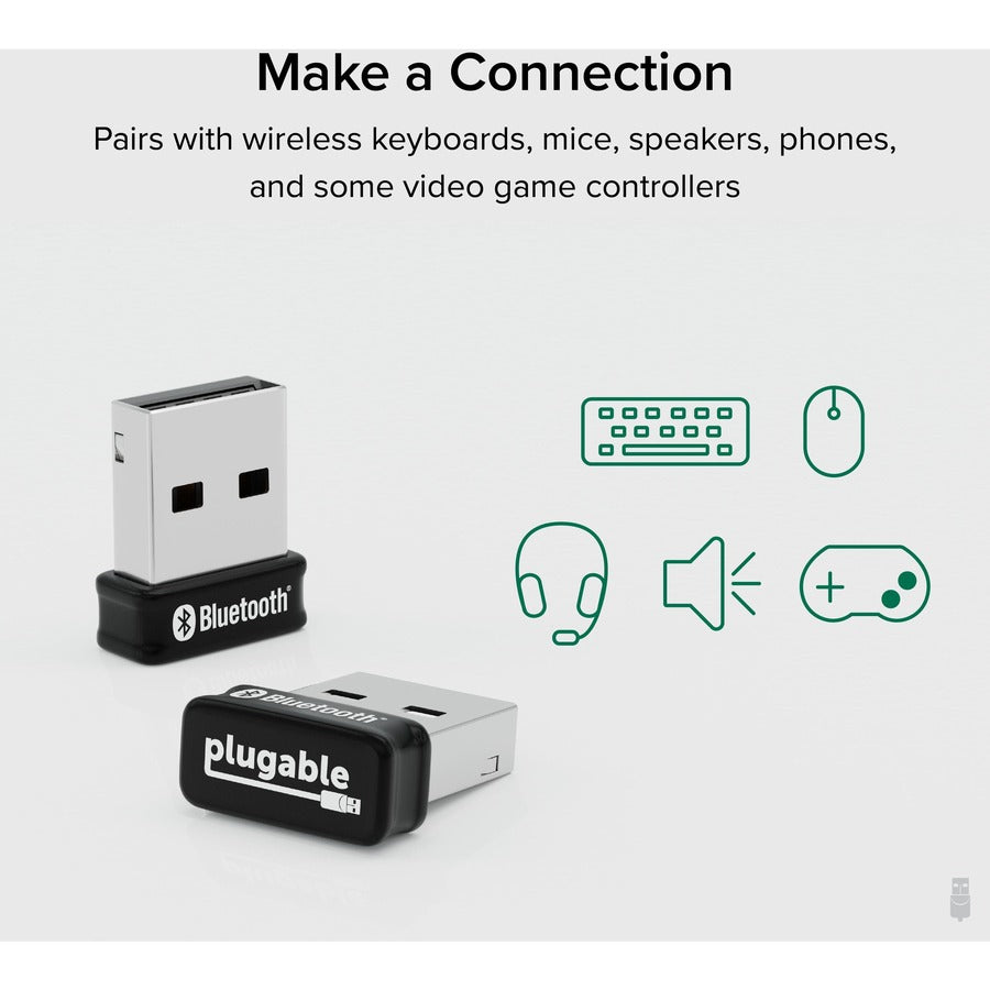 Plugable USB Bluetooth Adapter for PC, Bluetooth 5.0 Dongle, Compatible with Windows — USB-BT5