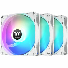 Thermaltake LE120 ARGB Sync PC Cooling Fan White (3-Fan Pack) — CL-F205-PL12SW-A