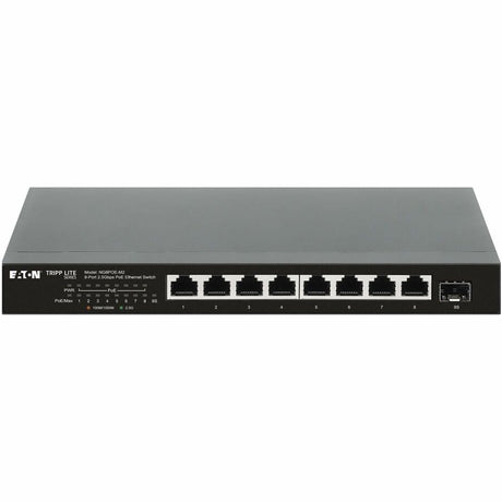 Eaton Tripp Lite Series 8-Port 2.5 Gbps Desktop Gigabit Ethernet Unmanaged Switch with PoE+ Pass-Through, 100W, Metal Enclosure, TAA — NG8POE-M2