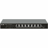 Eaton Tripp Lite Series 8-Port 2.5 Gbps Desktop Gigabit Ethernet Unmanaged Switch with PoE+ Pass-Through, 100W, Metal Enclosure, TAA — NG8POE-M2