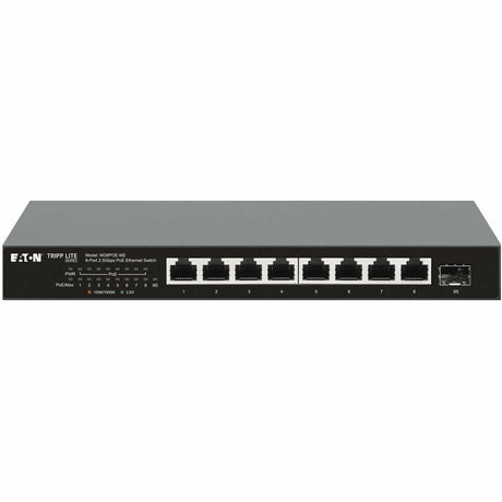 Eaton Tripp Lite Series 8-Port 2.5 Gbps Desktop Gigabit Ethernet Unmanaged Switch with PoE+ Pass-Through, 100W, Metal Enclosure, TAA — NG8POE-M2
