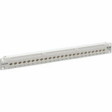 Eaton Tripp Lite Series 24-Port Cat6a Feed-Through Patch Panel - 4PPoE Compliant, 1U Rack-Mount, RJ45 Ethernet, White, TAA — N254-024-6A-WH