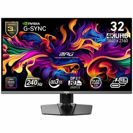 MSI MPG 322URX QD-OLED UHD 240Hz 32 inch Gaming Monitor — MPG322URXQDOLED