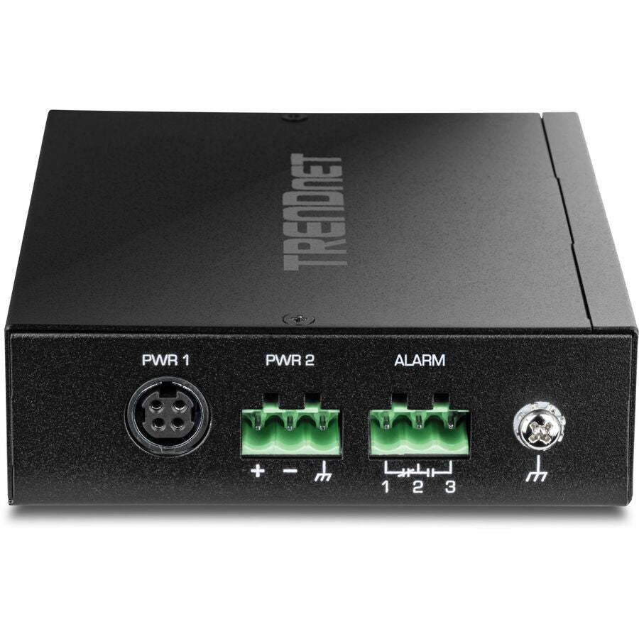 TRENDnet Industrial 10G SFP+ to 10G PoE++ Media Converter, TI-BF711SFP, Hardened IP50 Rated, NDAA & TAA Compliant for Government Use, Provides up to 95W, DIN-Rail and Wall Mounts Included
