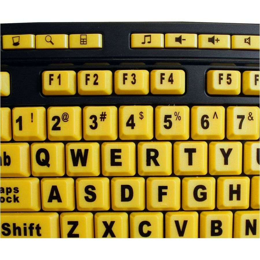 Adesso Luminous 4X Large Print Multimedia Desktop Keyboard — AKB-132UY