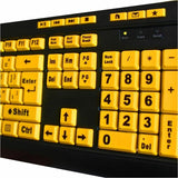 Adesso Luminous 4X Large Print Multimedia Desktop Keyboard — AKB-132UY
