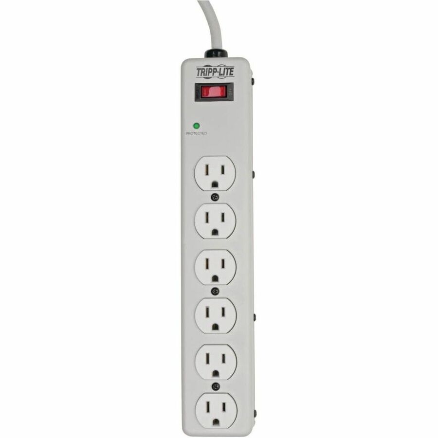 Eaton Tripp Lite Series Protect It! 6-Outlet Surge Protector, 6 ft. (1.83 m) cord, 1340 Joules, Diagnostic LED — TLM606HJ