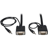 Eaton Tripp Lite Series VGA High-Resolution RGB Coaxial Cable with Audio (HD15 and 3.5mm M/M) 6 ft. (1.83 m) — P504-006