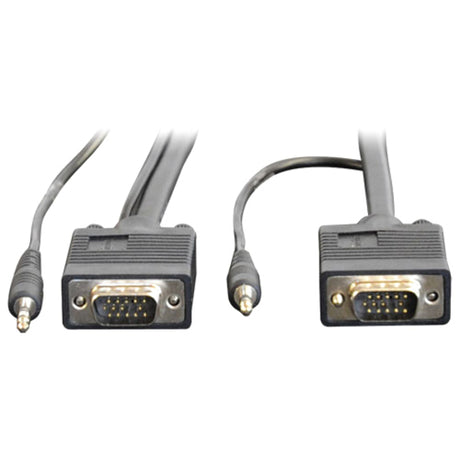 Eaton Tripp Lite Series VGA High-Resolution RGB Coaxial Cable with Audio (HD15 and 3.5mm M/M) 6 ft. (1.83 m) — P504-006