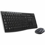 Logitech MK270 Wireless Keyboard and Mouse Combo for Windows, 2.4 GHz Wireless, Compact Mouse, Black — 920-004536