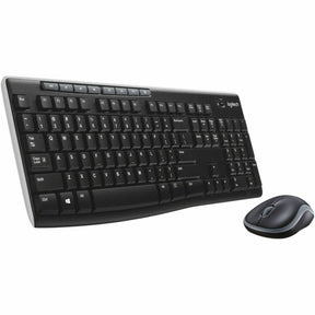 Logitech MK270 Wireless Keyboard and Mouse Combo for Windows, 2.4 GHz Wireless, Compact Mouse, Black — 920-004536