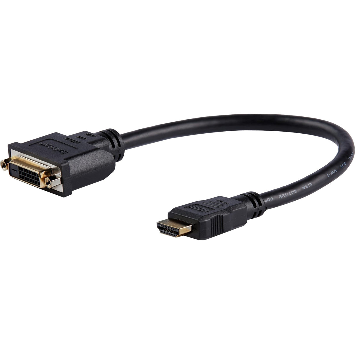 StarTech.com 8in HDMI�&reg; to DVI-D Video Cable Adapter - HDMI Male to DVI Female — HDDVIMF8IN