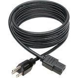 Eaton Tripp Lite Series Desktop Computer AC Power Cable, NEMA 5-15P to C13 - 10A, 125V, 18 AWG, 10 ft. (3.05 m), Black — P006-010
