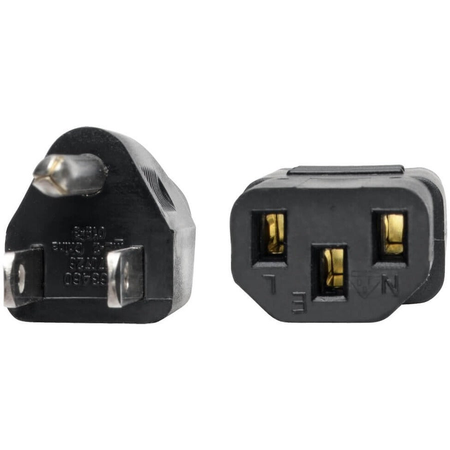 Eaton Tripp Lite Series Desktop Computer AC Power Cable, NEMA 5-15P to C13 - 10A, 125V, 18 AWG, 10 ft. (3.05 m), Black — P006-010