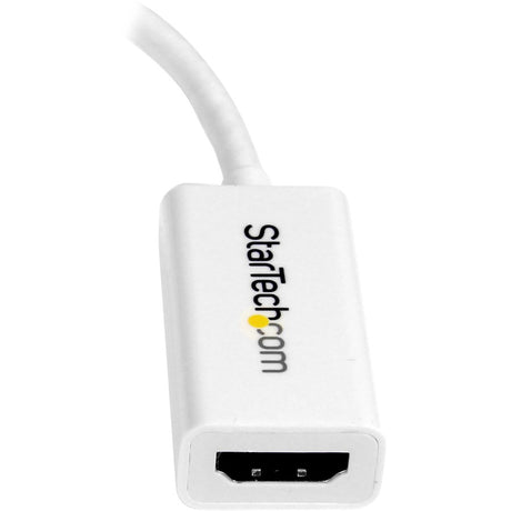 StarTech.com Mini DisplayPort to HDMI Adapter, Active Mini DP to HDMI Video Converter for Monitor/Display, 4K 30Hz, mDP to HDMI Adapter, White — MDP2HD4KSW
