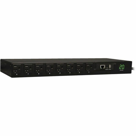 Eaton 1.9kW Single-Phase Switched PDU - LX Interface, 120V Outlets (16 5-15/20R), L5-20P/5-20P Input, 12 ft. (3.66 m) Cord, 1U Rack-Mount, TAA — PDUMH20NET
