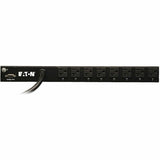 Eaton 1.9kW Single-Phase Switched PDU - LX Interface, 120V Outlets (16 5-15/20R), L5-20P/5-20P Input, 12 ft. (3.66 m) Cord, 1U Rack-Mount, TAA — PDUMH20NET
